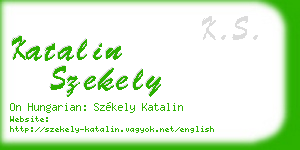 katalin szekely business card